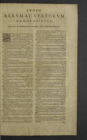 Index rerum ac verborum memorabilium.
