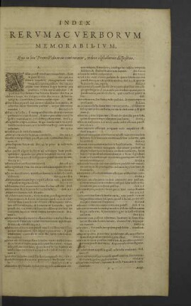 Index rerum ac verborum memorabilium.