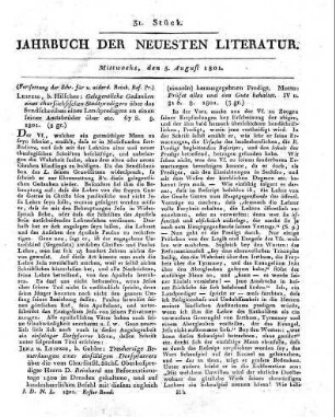 1801-08-05 : 31. Stück