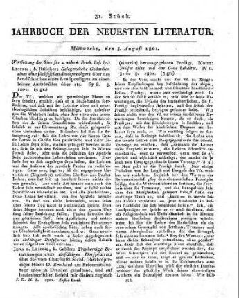 1801-08-05 : 31. Stück