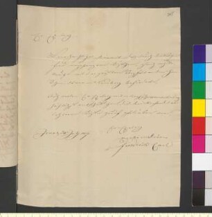 Brief von Carl, Friedrich an Goethe, Johann Wolfgang von