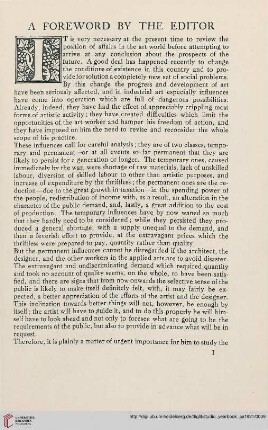 A foreword by the editor
