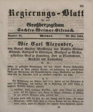 Nr. 24 : 28. Mai 1854