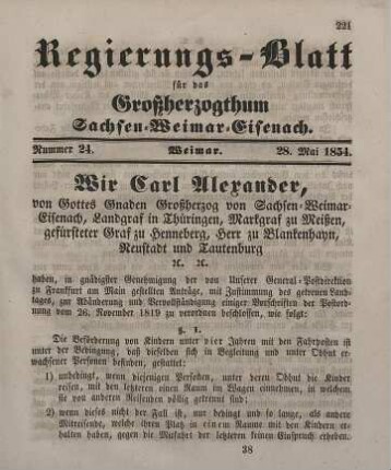 Nr. 24 : 28. Mai 1854