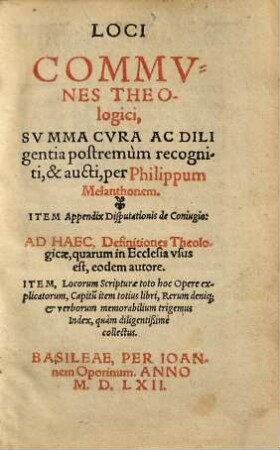 Loci communes theologici