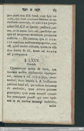 §. LXXV [i.e. LXXVI.]. Conclusio