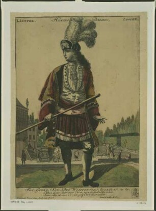 Bildnis Johann Georg, Herzog zu Sachsen-Weißenfels- (Querfurt) als Läufer