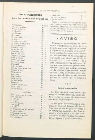 Notas importantes