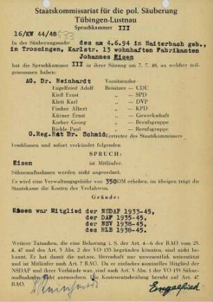 Eisen, Johannes