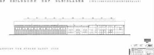 Heilbronn Hbf: Weichenmontierungshalle, Ansicht von Norden Nebengeb.