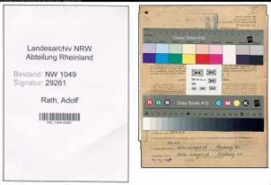 Entnazifizierung Adolf Rath , geb. 14.04.1890 (Werkmeister)