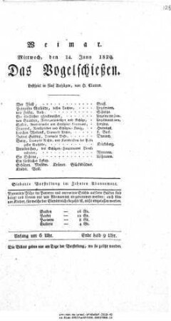 Das Vogelschießen