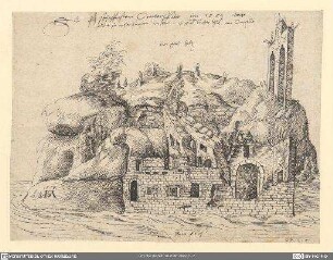 Ruine am Rhein bei Schaffhausen = Bruderhaus und Marienkapelle