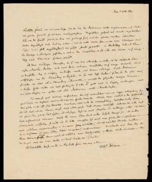 Brief von Wilhelm Grimm an Salomon Hirzel