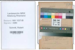 Entnazifizierung Robert Schmitt , geb. 11.12.1890 (Verw.Sekretaer)