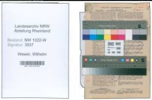 Entnazifizierung Wilhelm Wewer , geb. 24.01.1901 (Postbeamter)