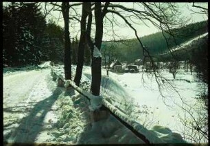 Bahra, Straßenansicht. Winteraufnahme