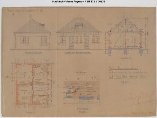 Hennef, Personenbahnhof, Entwurf Fahrdienstleitergebäude