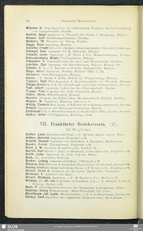 VII. Frankfurter Bezirksverein.