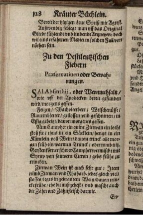 Zu den Pestilentzischen Fiebern