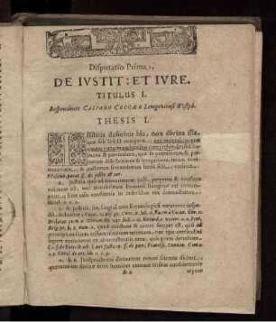 De Iustit: Et Iure