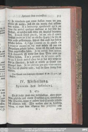 IV. Abtheilung. Syntaxis des infinitivi.