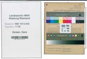Entnazifizierung Hans Zensen , geb. 28.03.1895 (Prokurist)