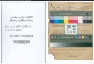 Entnazifizierung Wolfgang Minssen , geb. 13.09.1906 (Anwalt)