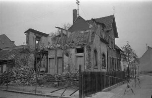 Unbebautes Trümmergrundstück Lebrechtstraße 19 in Rüppurr.