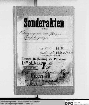 Neuorganisation der Polizei, Einheitspolizei
