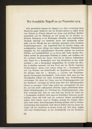 Der französische Angriff am 30. September 1914