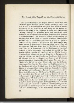 Der französische Angriff am 30. September 1914