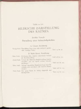 Tafeln zu § 6: Bildliche Darstellung des Raumes. [Taf. 94 - 119]