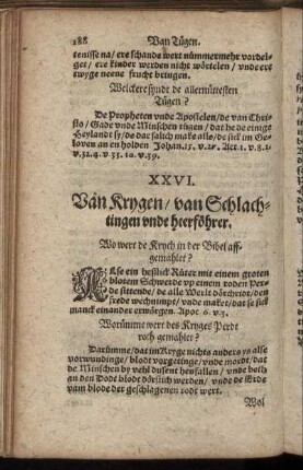 Dat XXVI. Capittel. Van Krygen, van Schlachtingen unde heerföhrer.