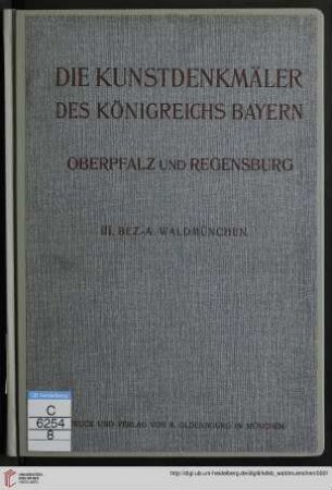 2,3: Kunstdenkmäler des Königreichs Bayern: Bezirksamt Waldmünchen