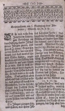 Evangelia und Episteln.