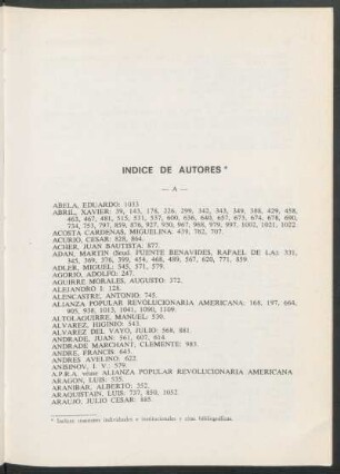 Índice de autores