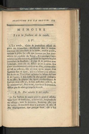 Mémoire sur la fracture de la rotule.