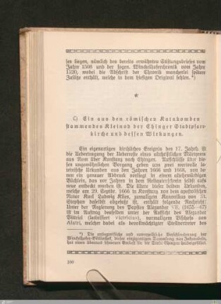 C) Ein aus den römischen Katakomben stammendes Kleinod ...