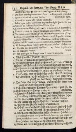 Selectae Phrases & Sententiae ex Virgilii II. Lib. Georg.