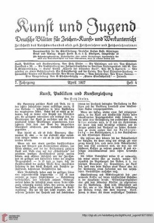 Heft 4 (April 1927)