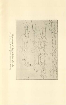 Signatures of Augustinian officials