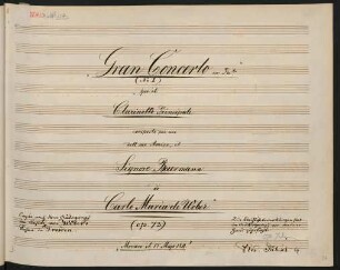 Konzerte; cl, orch; f-Moll; J 114; WeV N.11; op.73