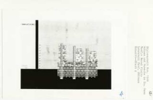 Wohnen und Gewerbe am Kurfürstendamm, Berlin-Charlottenburg (Diplomarbeit bei Kurt Dübbers): Schnitt 1:500