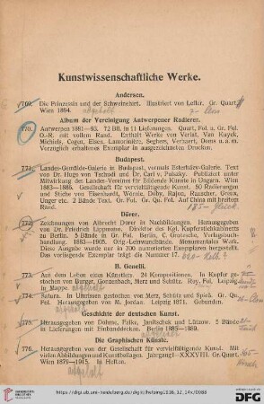 Kunstwissenschaftliche Werke (Nr. 769-787)