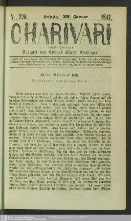 6.1847=226: Charivari