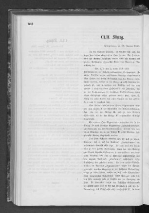 CLII. Sitzung.