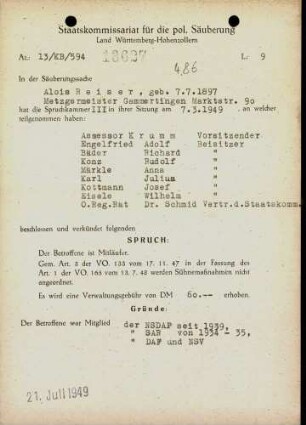 Reiser, Alois