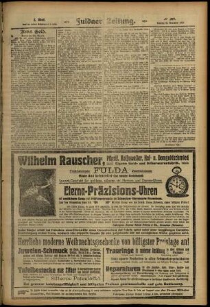 Dritte Ausgabe vom Samstag, den 23. November 1912.