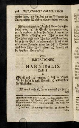 406-441, XXIII. Imitationes Ex Hannibalis.